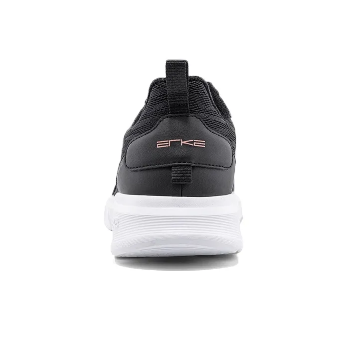 Erke Anti Slip And Wear Resistant Breathable Low Top Running Shoes Women's Black-3