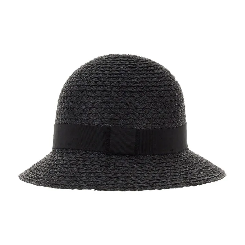 HELEN KAMINSKI Raffia Bucket Hats Unisex Black-1