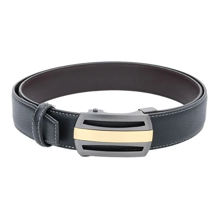 NINE NAIL 9 Section Minimalist Classic Automatic Buckle Cow Leather Genuine Leather Men's Belt Men's Width  3.5cm-5
