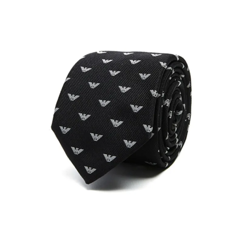 ARMANI EXCHANGEAE Mulberry Silk Ties Men's Black-1