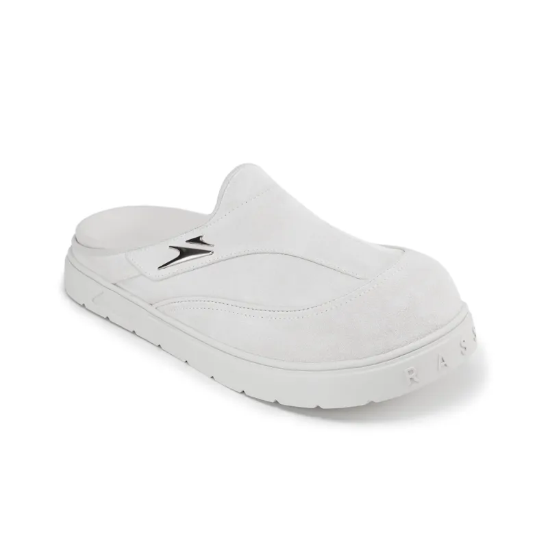RASS DARTS 02 Müller Wrap toe Slippers Unisex Gray White-1