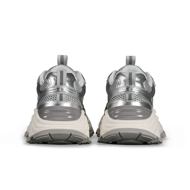 WANDER AROUND Cushioning, Slip Resistant, Lightweight, Height Enhancing Chunky Sneakers Women's Silver-3