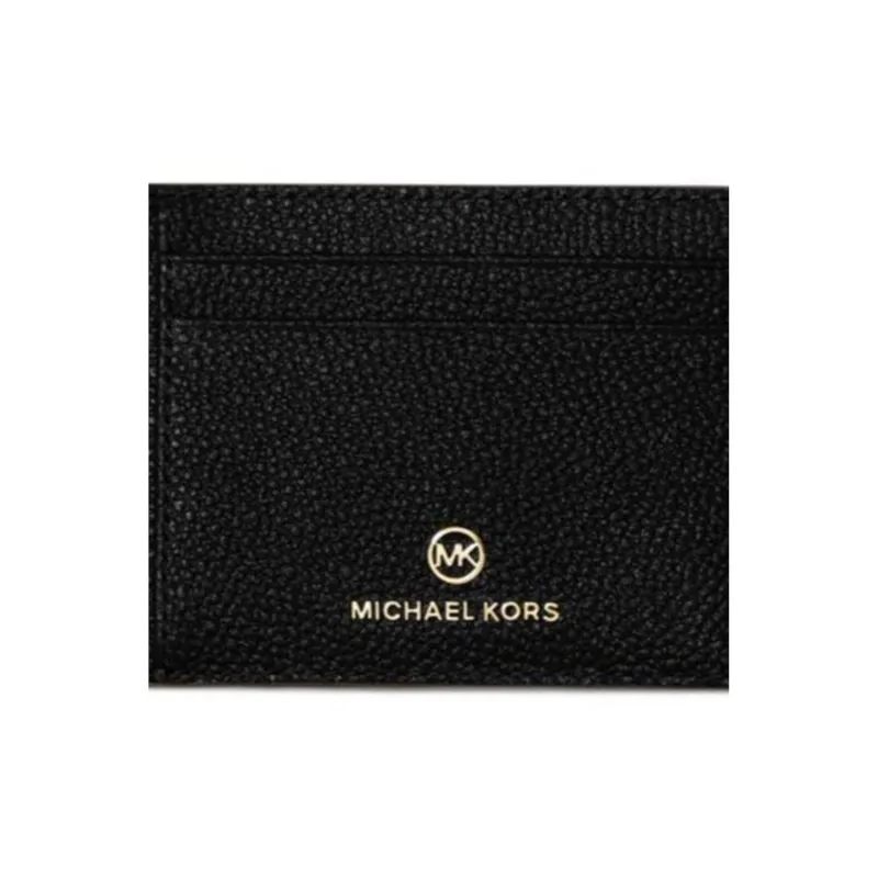 MICHAEL KORS Leather Business Card Holder, Wallet, Card Holder Trumpets Women's Black-3