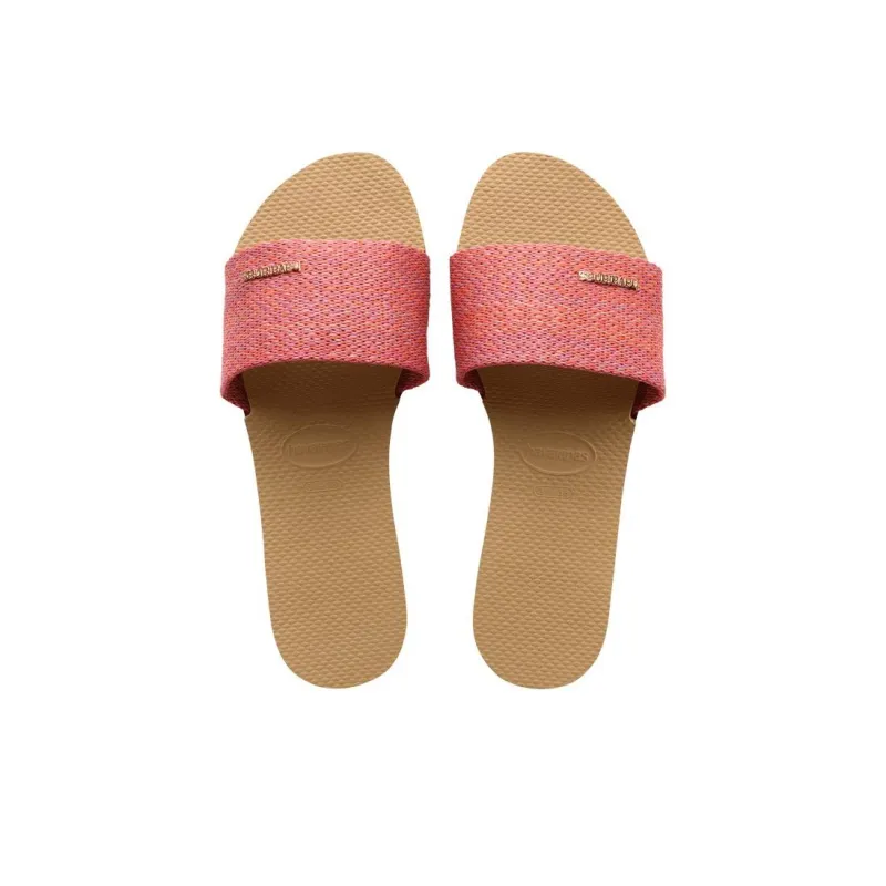 Havaianas Slide Slippers Women's Gold Powder-3
