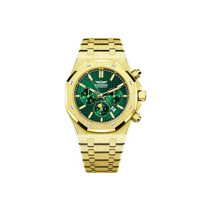 HAEMMER Automatic Mechanical Movement Watch Unisex Gold Dial-0
