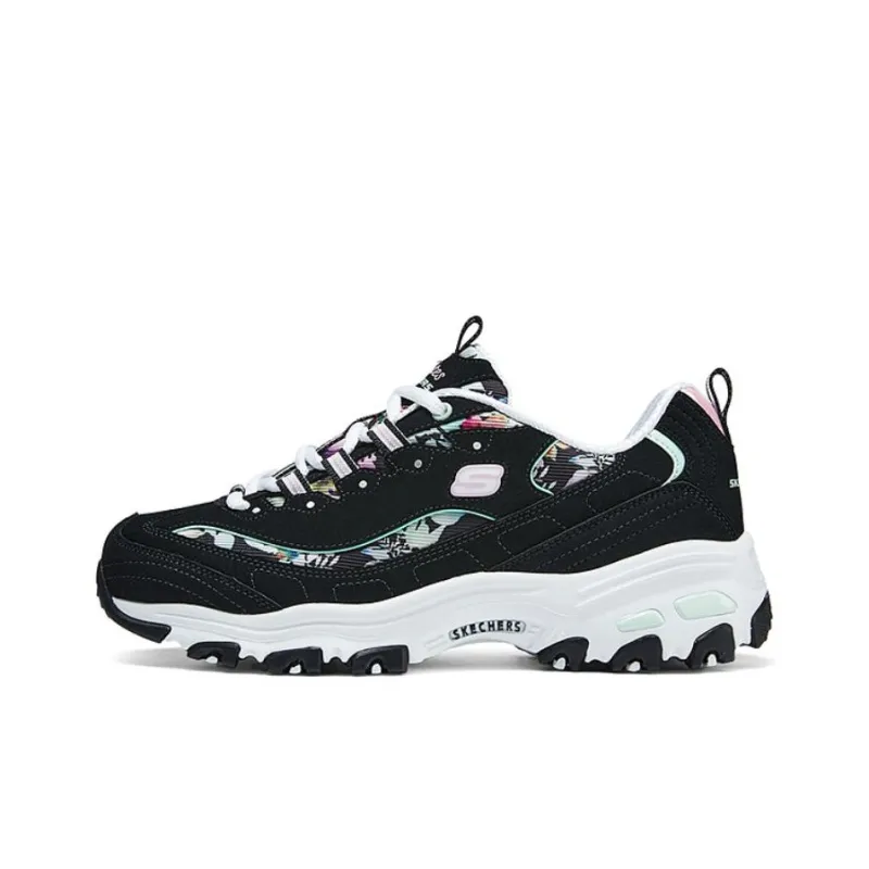 Skechers DLITES Durable Breathable Lightweight Low Top Casual Shoes Women's Black-0