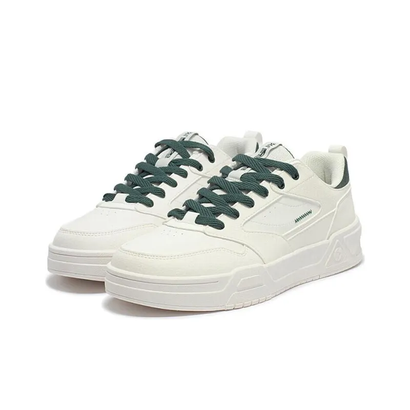 361° Slip Resistant Cushioning Low Top Skateboard Shoes Men's White Green-2