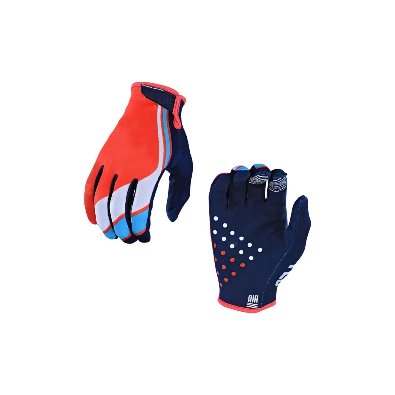 GXT Riding Equipment Cycling Glove Unisex Palm Microfiber Back Of Hand Twill White Red Black-3
