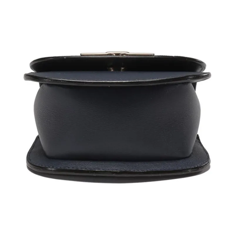 BALLY B-Chain TPU Crossbody Bag Shoulder Bag Fanny Pack Women's Midnight Blue & Brown-4