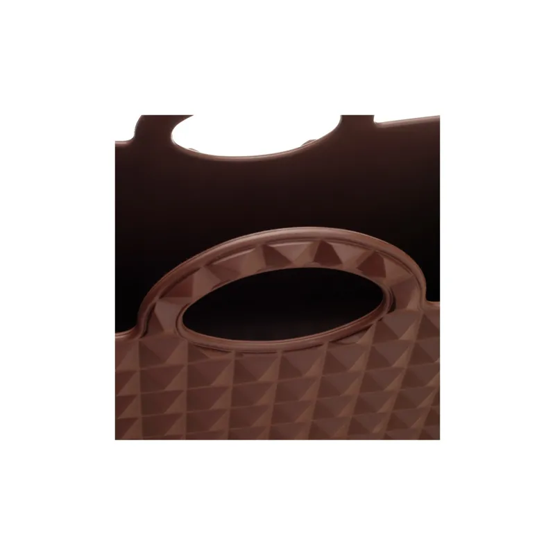 Valentino GARAVANI Polyurethane Tote Bag Shopping Bag Shoulder Bag Crossbody Bag Handbag Men's Dark Brown-4