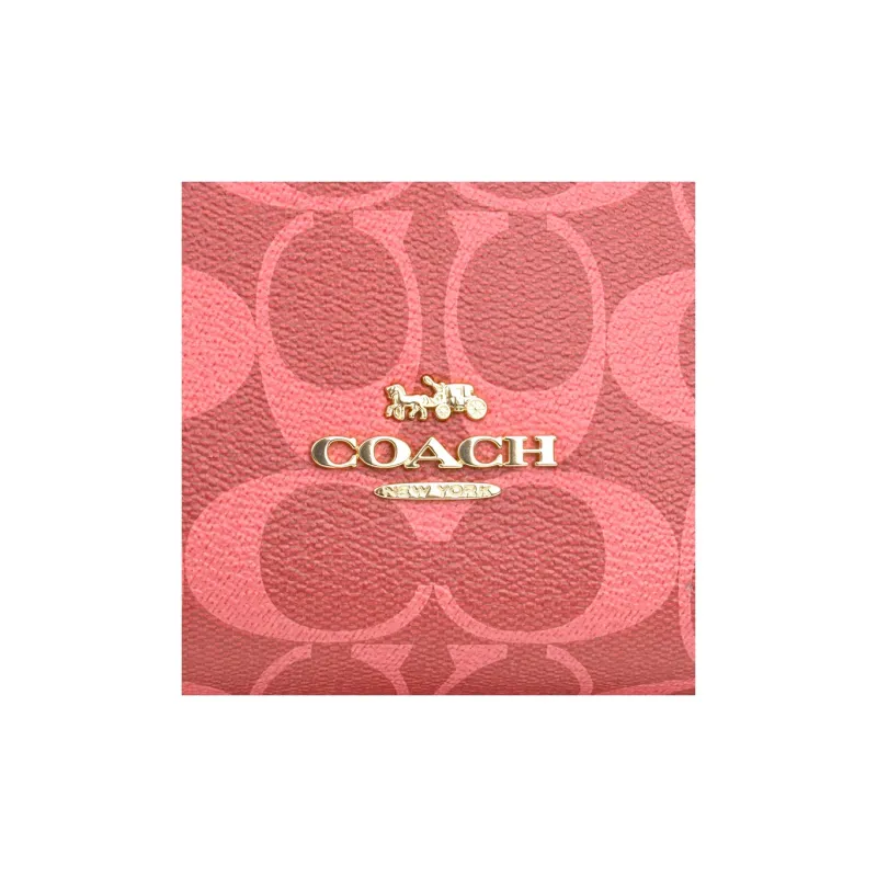 COACH Charlie PVC Backpack Medium Size Women's Red/Pink & Black/Brown-5