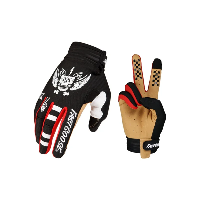 GXT Riding Equipment Cycling Glove Unisex Palm Microfiber Back Of Hand Twill Black-1