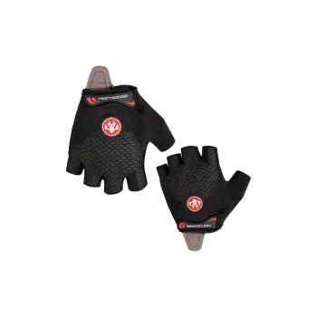 GXT Riding Equipment Cycling Glove Unisex Palm Microfiber Back Of Hand Twill Black Red White