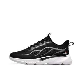Binary Cushioning Lightweight Breathable Slip-Resistant Low-Top Running Shoes Men's Black