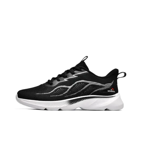 Binary Cushioning Lightweight Breathable Slip-Resistant Low-Top Running Shoes Men's Black