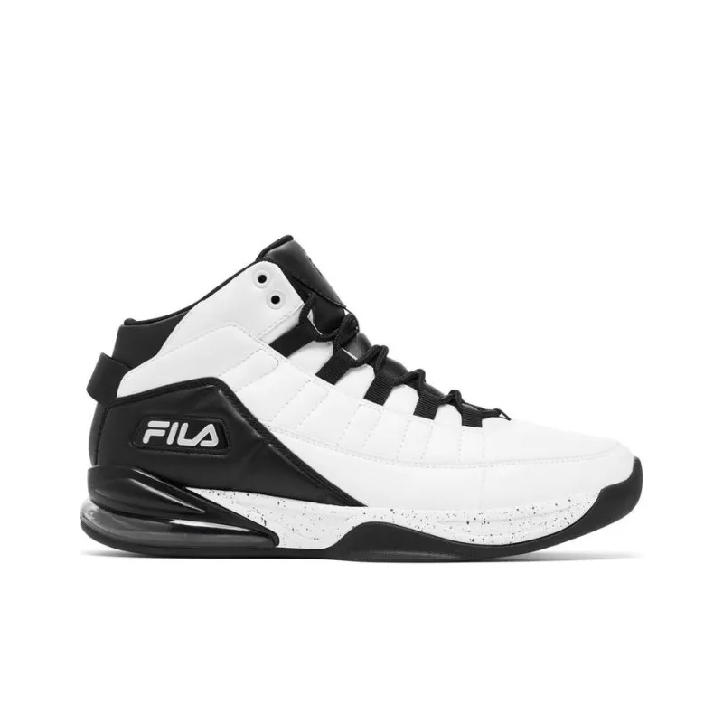 FILA Activisor Viz Anti Slip Wear Resistant Mid Top Basketball Shoes Men's White-1