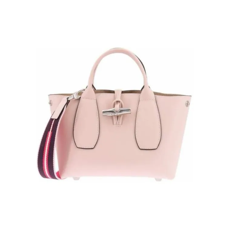 LONGCHAMP Roseau Calfskin One Shoulder Handbags Small Size Women's Light Pink-3