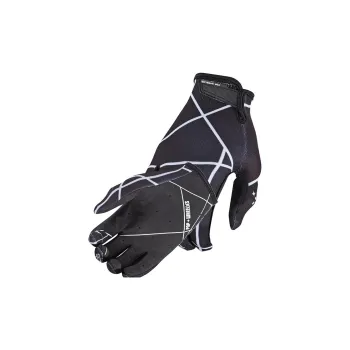 GXT Riding Equipment Cycling Glove Unisex Palm Microfiber Back Of Hand Twill Black Blue