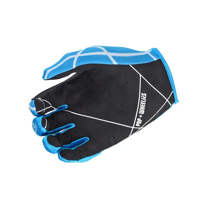 GXT Riding Equipment Cycling Glove Unisex Palm Microfiber Back Of Hand Twill Black Blue-1