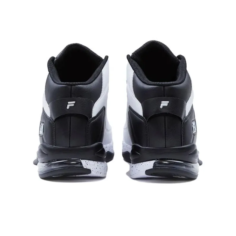 FILA Activisor Viz Anti Slip Wear Resistant Mid Top Basketball Shoes Men's White-3