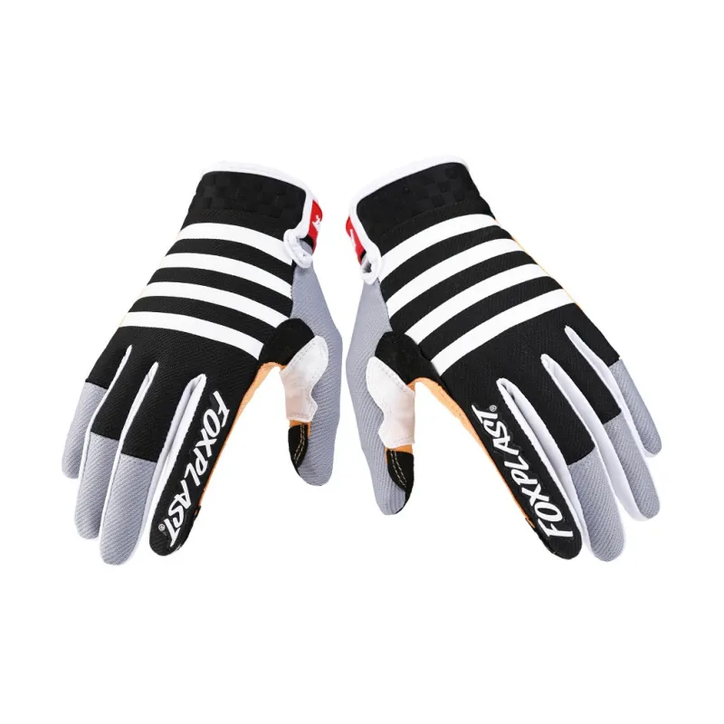 GXT Riding Equipment Cycling Glove Unisex Palm Microfiber Back Of Hand Twill Yellow Red Black-4
