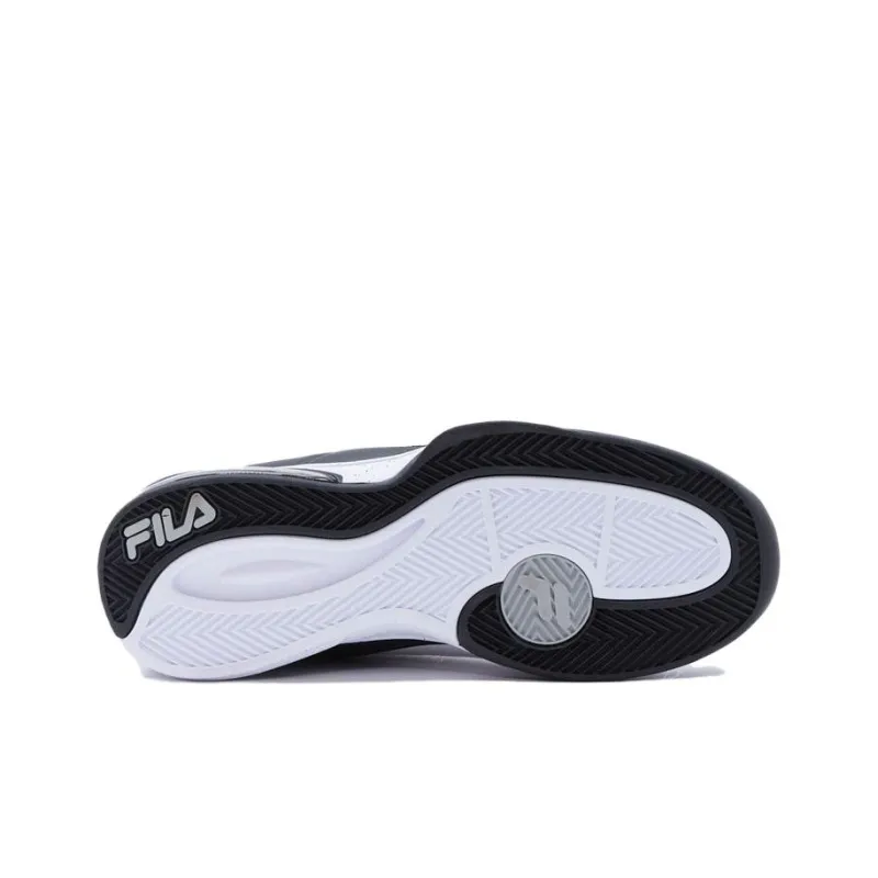 FILA Activisor Viz Anti Slip Wear Resistant Mid Top Basketball Shoes Men's White-4