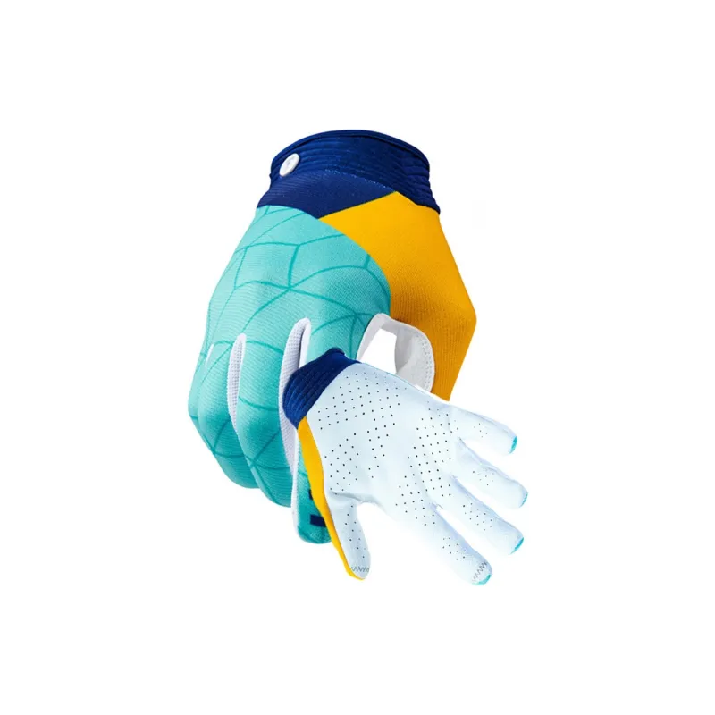 GXT Riding Equipment Cycling Glove Unisex Palm Microfiber Back Of Hand Twill White Black Gray-4