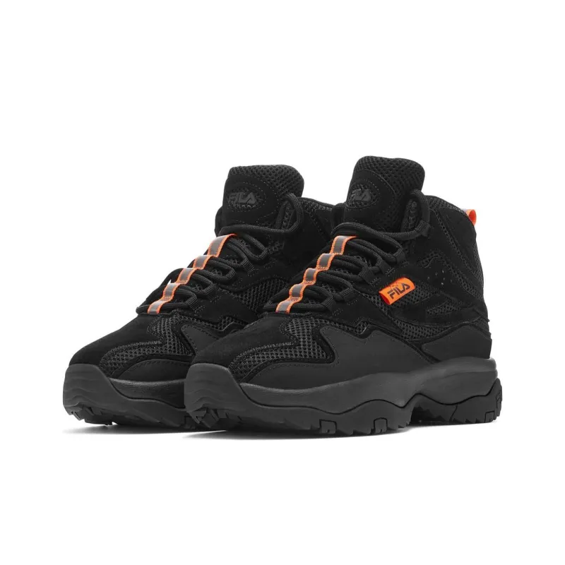 FILA Ranger Cushioned Slip Resistant Breathable High Top Running Shoes Women's Black-2