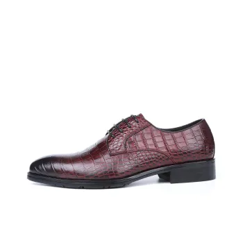 SHUPATE Dress Shoes Men Low Top Red/Black