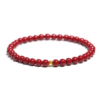 Seven Little Craftsmen Reconstructed Cinnabar Jade Bracelets Women's