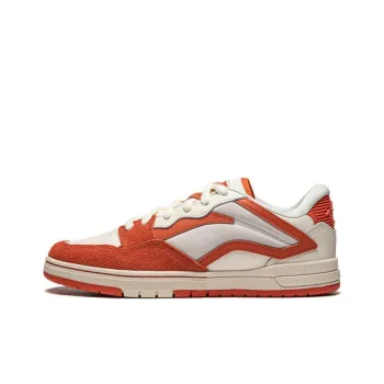 LiNing Wave Pro Slip Resistant Low Top Skateboard Shoes Men's Orange White