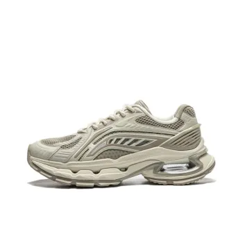 LiNing Furious Rider BOW Cushioned Slip Resistant Low Top Running Shoes Men's Green Gray
