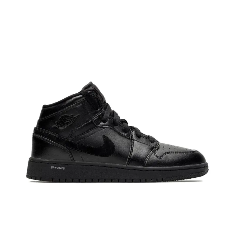 Jordan 1 Mid GS Deep Black-1