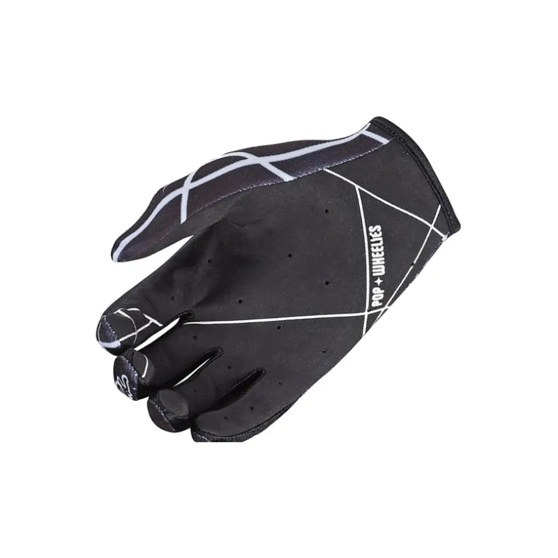 GXT Riding Equipment Cycling Glove Unisex Palm Microfiber Back Of Hand Twill Black Blue-4