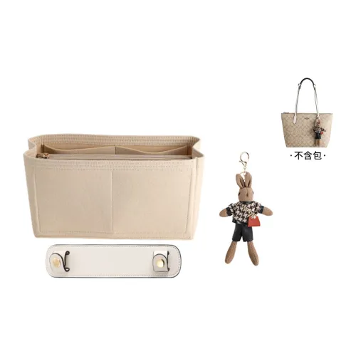 Ingenuity Handmade Felt With Polyester Blend Bag Shoulder Strap Women's Beige/Brown/Black