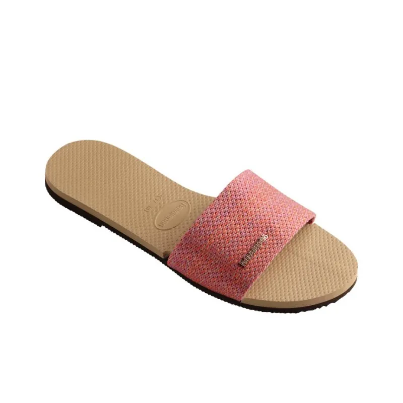 Havaianas Slide Slippers Women's Gold Powder-1