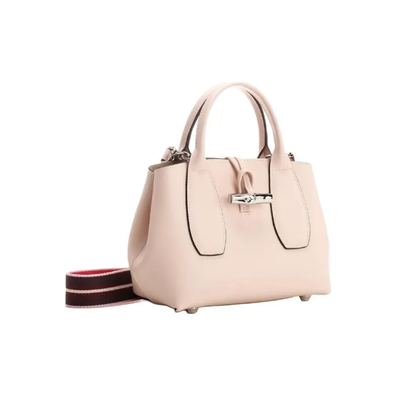 LONGCHAMP Roseau Calfskin One Shoulder Handbags Small Size Women's Light Pink-2