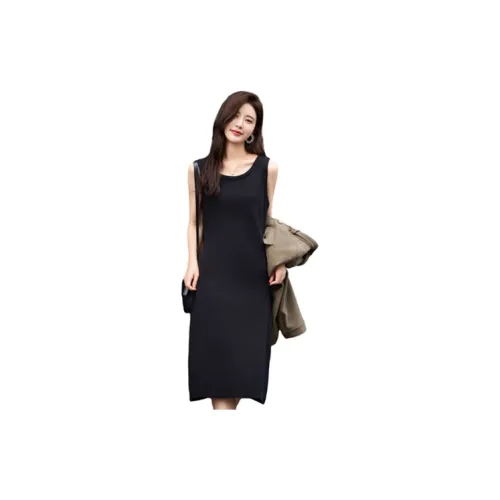 A paradise for awakening Sleeveless Dresses Women's Black