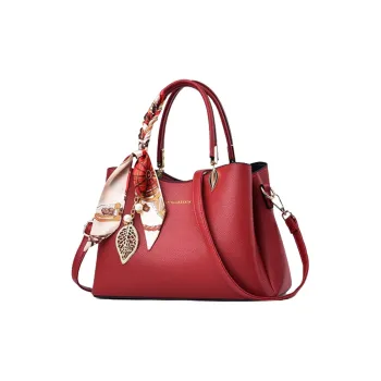PINK·LAND PU Crossbody Bag Regular Women's Burgundy/Blue Black/Ecru