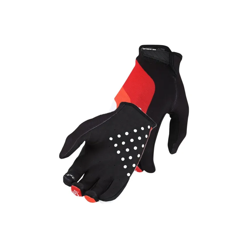 GXT Riding Equipment Cycling Glove Unisex Palm Microfiber Back Of Hand Twill Red Blue Black-3
