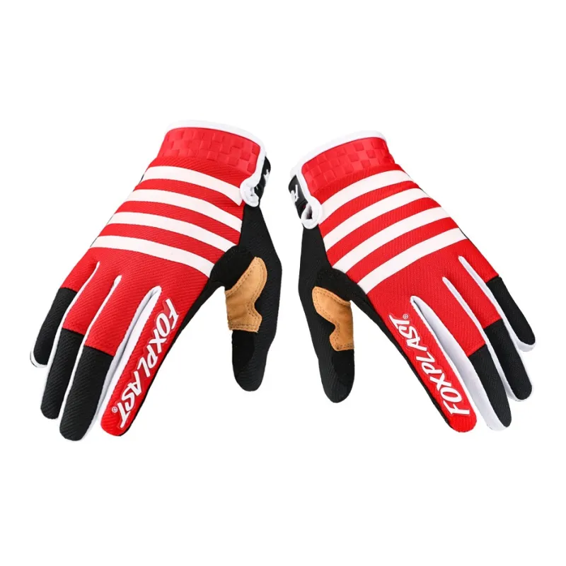 GXT Riding Equipment Cycling Glove Unisex Palm Microfiber Back Of Hand Twill Yellow Red Black-2