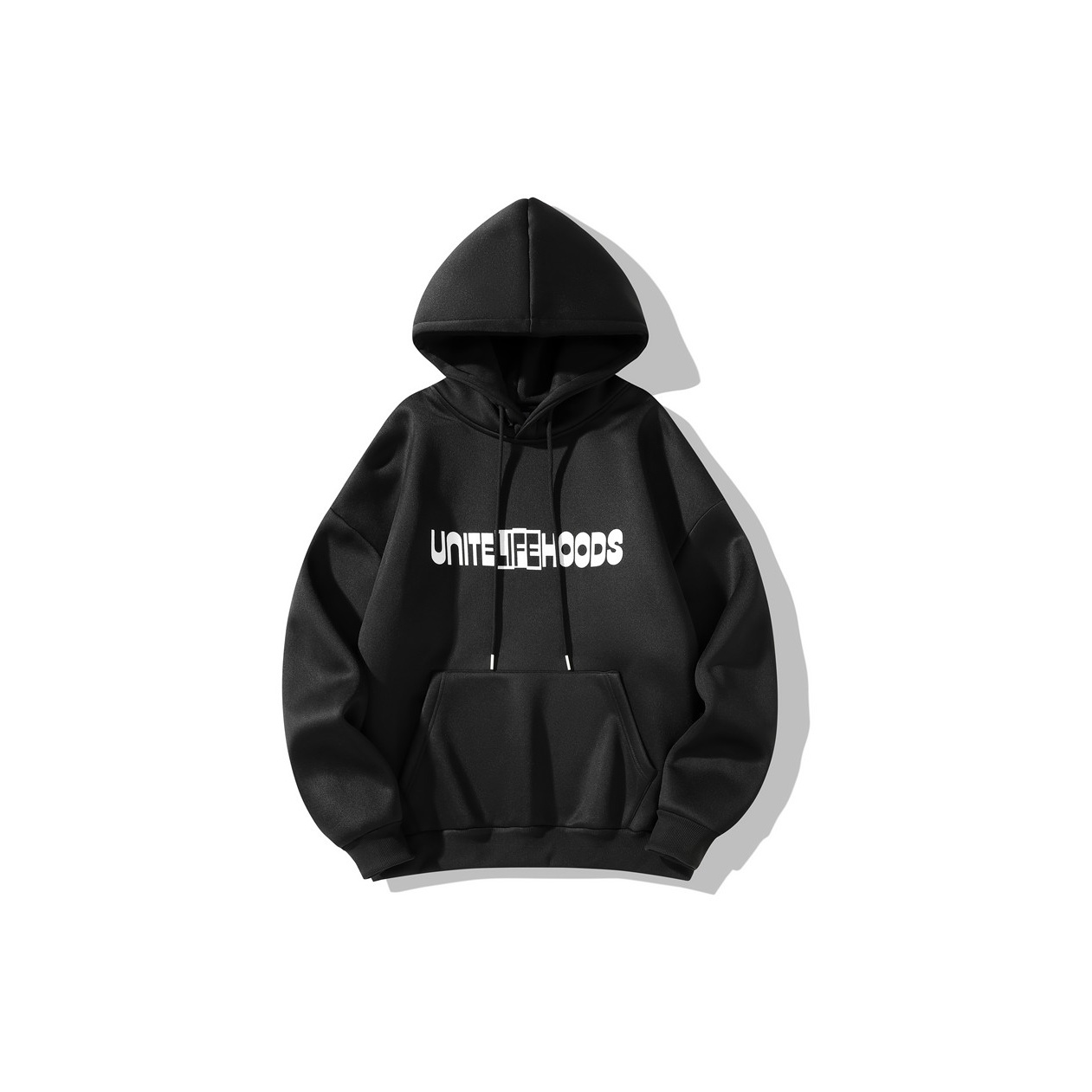 Unite Life HOODS Sweatshirts Unisex Black (Fleece-Lined and Unite Life HOODS Sweatshirts Unisex Black (Fleece-Lined and