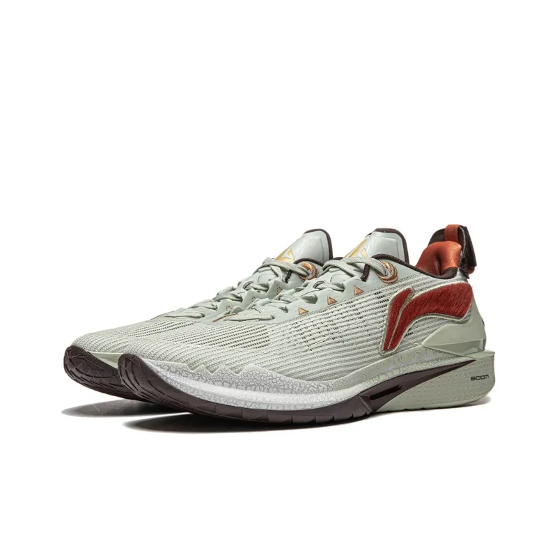 LiNing Jimmy Butler 2 Cushioning Low Top Basketball Shoes Men's Gray Red-2