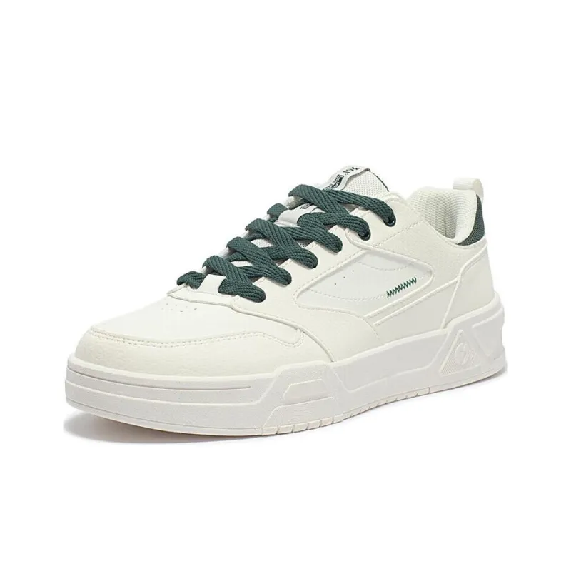 361° Slip Resistant Cushioning Low Top Skateboard Shoes Men's White Green-1