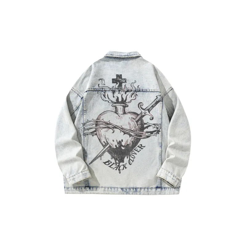 BLACK CLOVER Denim Jacket Unisex-11
