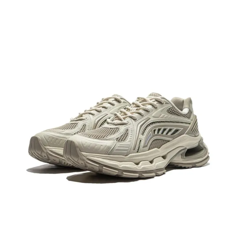 LiNing Furious Rider BOW Cushioned Slip Resistant Low Top Running Shoes Men's Green Gray-2