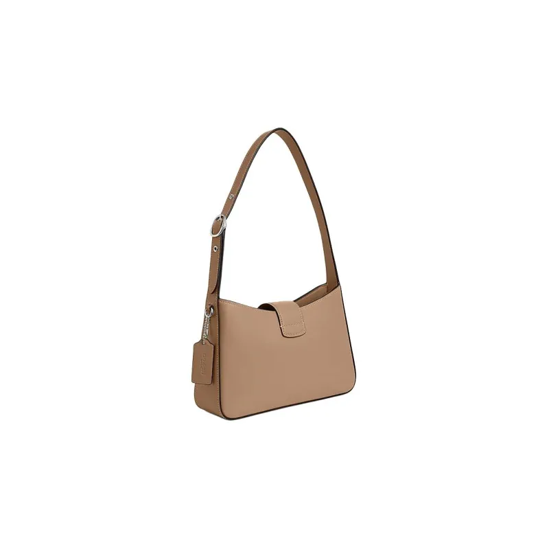 COACH Eliza Cow Leather Crescent Bag Handbag Shoulder Bag Women's Taupe-1