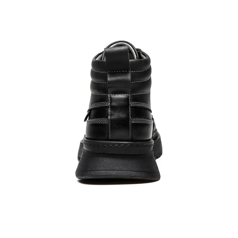 CHINT Casual Shoes Men High Top Black-3