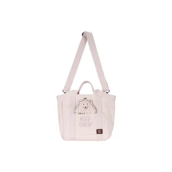 Hello Marche Fabric Canvas Bag Handbag Crossbody Bag Regular Unisex White