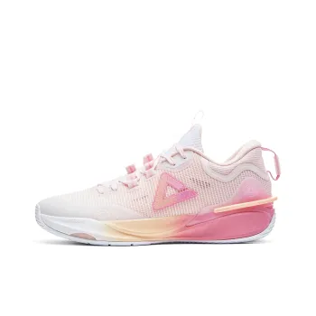 PEAK Big Dipper 1.0V2 Cushioned Anti Slip Wear Resistant And Water Resistant Low Top Basketball Shoes Men's Pink White
